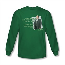 The Office Shirt Kevin's Dream Long Sleeve Green T-Shirt