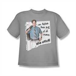The Office Shirt Kids Dwight Faster Silver Youth T-Shirt
