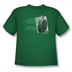 The Office Shirt Kids Kevin's Dream Green Youth T-Shirt
