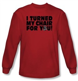 The Voice Long Sleeve T-shirt TV Show Turned My Chair Red Shirt