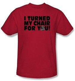 The Voice T-shirt TV Show Turned My Chair Adult Red Tee Shirt