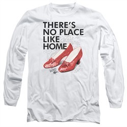 The Wizard Of Oz  Long Sleeve Shirt There's No Place Like Home White Tee T-Shirt