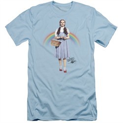 The Wizard Of Oz  Slim Fit Shirt Over The Rainbow Light Blue T-Shirt