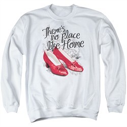 The Wizard Of Oz  Sweatshirt Red Ruby Slippers Adult White Sweat Shirt