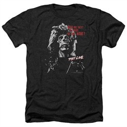 They Live Shirt Who are They? Heather Black T-Shirt