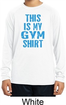 This Is My Gym Shirt Kids Dry Wicking Long Sleeve Shirt