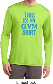 This Is My Gym Shirt Mens Dry Wicking Long Sleeve Shirt
