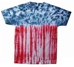 Tie Dye T-shirt USA Flag Patriotic Retro Vintage Adult Tee Shirt