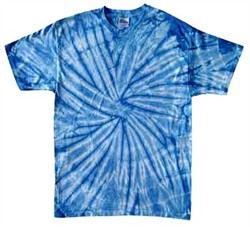 Tie Dye T-shirt Spider Baby Blue Retro Vintage Groovy Adult Tee Shirt