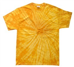 Tie Dye T-shirt Spider Gold Retro Vintage Groovy Adult Tee Shirt