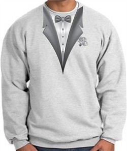 Tuxedo Sweatshirt With White Flower ? Ash