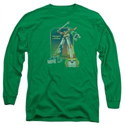 Voltron Shirt Distressed Defender Long Sleeve Kelly Green Tee T-Shirt
