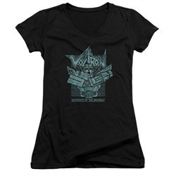 Voltron Shirt Juniors V Neck Defender Rough Black Tee T-Shirt