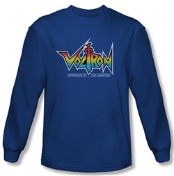 Voltron Shirt Logo Long Sleeve Royal Blue Tee T-Shirt