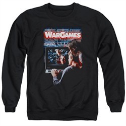 WarGames  Sweatshirt Movie Poster Adult Black Sweat Shirt