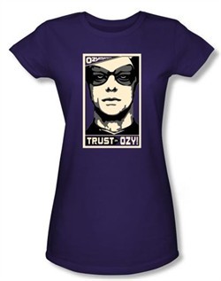 Watchmen Juniors T-shirt Movie Superhero Trust In Ozy Purple Tee Shirt
