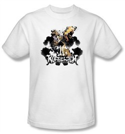 Watchmen T-shirt Movie Superhero Rorschach Adult White Tee Shirt