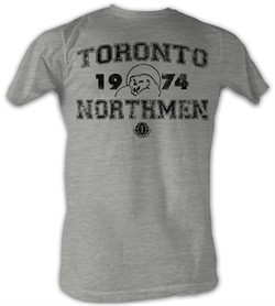 World Football League T-Shirt Toronto Northmen Adult Grey Tee Shirt