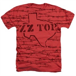 ZZ Top Shirt Texas Branded Heather Red T-Shirt
