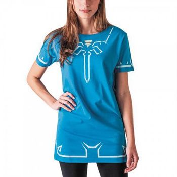 Legend Of Zelda Breath Of The Wild Link Turquoise T-Shirt Dress 