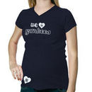 New York Yankees Maternity Love Tri-Blend V-Neck T-Shirt - Navy Blue