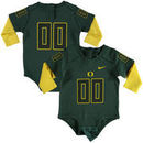 Nike Oregon Ducks Infant Football Jersey Long Sleeve Creeper - Green/Yellow