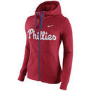 Philadelphia Phillies Nike Women's Blended Full Zip Hoodie - Red