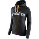 Pittsburgh Pirates Nike Women's Blended Full Zip Hoodie - Black