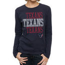 Houston Texans Women's Team Repeat Long Sleeve T-Shirt - Blue