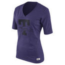 Nike LSU Tigers Women's Vault Old School Training V-Neck T-Shirt - Purple