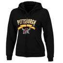 Majestic Pittsburgh Pirates Plus Size Play with Heart Full Zip Hoodie - Black