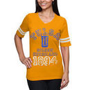 Tulsa Golden Hurricane Women's Football V-Neck Slim Fit T-Shirt - Gold