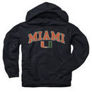 Miami Hurricanes Youth Black Perennial II Hooded Sweatshirt