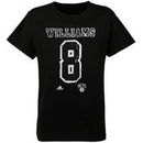 adidas Deron Williams Brooklyn Nets Youth Girls Fashion Fit Name and Number T-Shirt - Black
