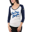 '47 Brand San Diego Chargers Women's Batter Up Raglan Long Sleeve T-Shirt - White