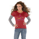 Touch by Alyssa Milano St. Louis Cardinals Red Women's Primary Logo Tri-Blend Long Sleeve Layered T-Shirt