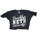 Sportiqe Brooklyn Nets Women's Marshall Sanford Cropped Dolman T-Shirt - Black