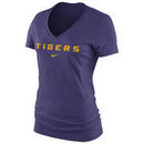 LSU Tigers Nike Women's Arch Cotton V-Neck T-Shirt - Purple