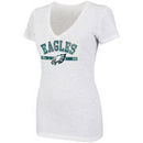 Philadelphia Eagles Women's Impressive Start V-Neck Confetti Tri-Blend T-Shirt - White