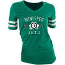 Old Time Hockey Winnipeg Jets Women's St. Patrick's Day Slaney V-Neck T-Shirt - Green