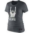 Nike Super Bowl XLVIII Women's Hero Foil T-Shirt - Charcoal