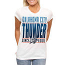 Oklahoma City Thunder Womens Spring T-Shirt - White/Navy Blue