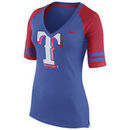 Texas Rangers Nike Women's Logo Fan 1.4 V-Neck T-Shirt - Royal