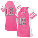 Andrew Luck Indianapolis Colts Majestic Women's Draft Him IV T-Shirt - Pink