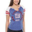 New York Giants Majestic Women's More Than Enough V-Neck T-Shirt - Royal Blue
