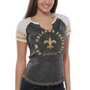 New Orleans Saints Majestic Women's More Than Enough V-Neck T-Shirt - Black