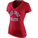 New York Giants Nike Womens Rewind Run Game Tri-Blend T-Shirt - Red