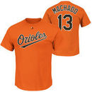 Manny Machado Baltimore Orioles Majestic Official Name and Number T-Shirt - Orange