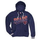 Chicago Bears Mitchell & Ness Diagonal Sweep Hooded Sweatshirt - Navy Blue