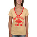San Francisco 49ers Women's Flea Flicker V-Neck T-Shirt - Gold